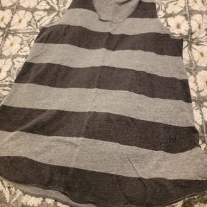Super soft gray stripped tank